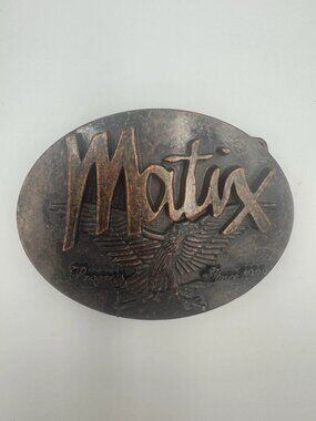 Vintage Y2K Matix Eagle Belt Buckle Bronze Copper Streetwear